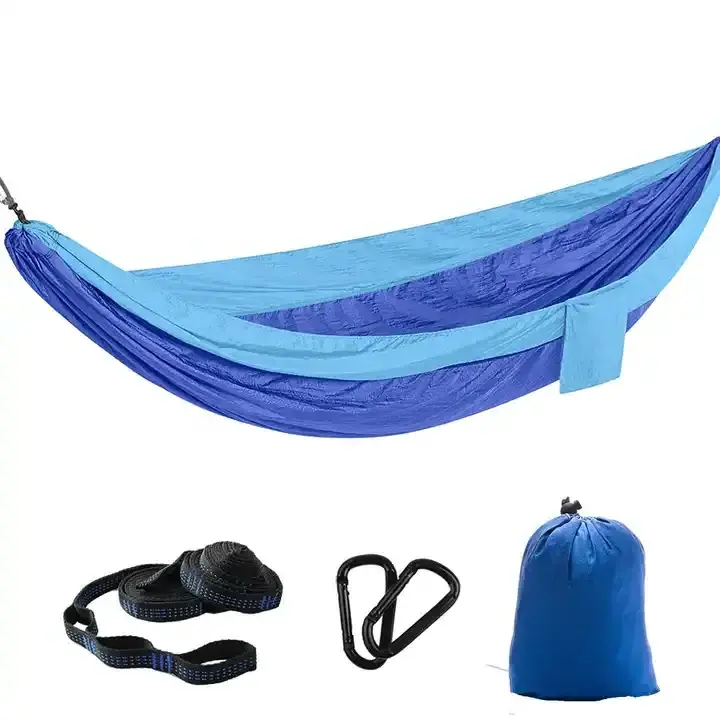 Modern Outdoor Leisure Camping Hammock Nylon Hammock Swing Bed with Carry Bag and Ropes