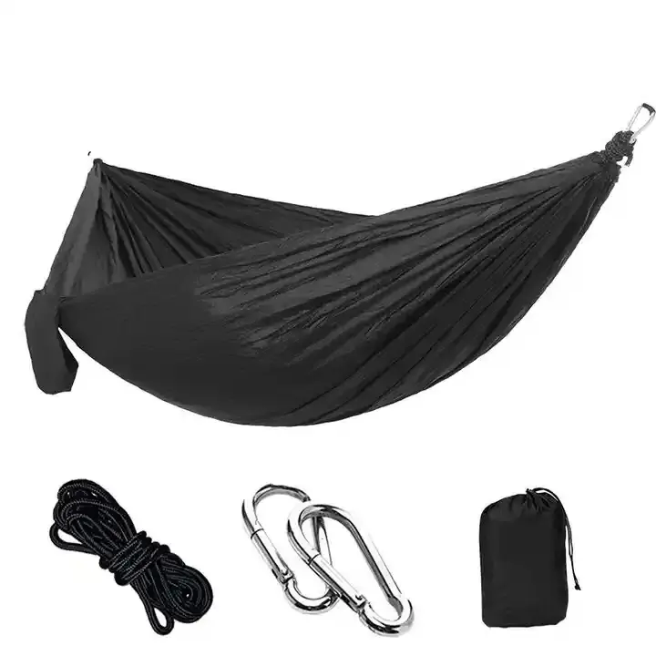 Modern Outdoor Leisure Camping Hammock Nylon Hammock Swing Bed with Carry Bag and Ropes