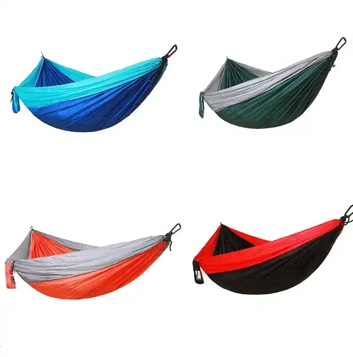 Modern Outdoor Leisure Camping Hammock Nylon Hammock Swing Bed with Carry Bag and Ropes