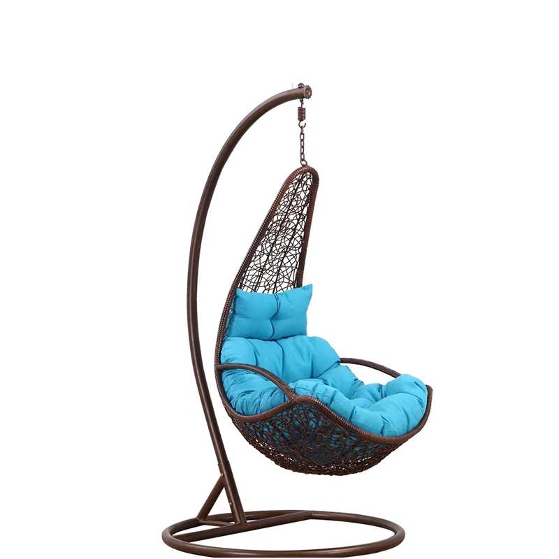 C shaped Leisure Cane Weaving Hanging Swing Chair