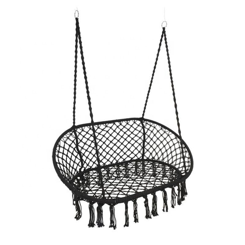 530 Pounds Capacity Double Cotton Hanging Rope Sky Chair for Garden Patio