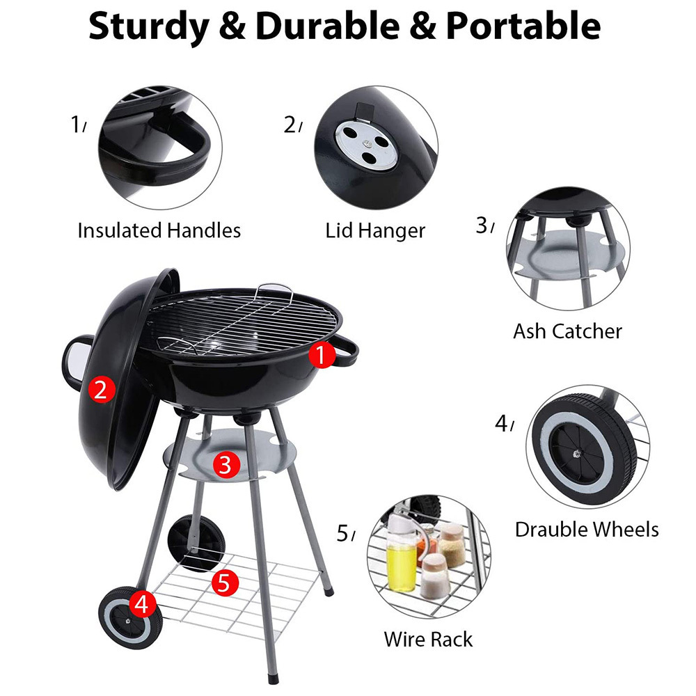 Portable Outdoor Camping BBQ Grills Charcoal for Picnic Patio