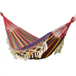 Two-Person Outdoor Camping Hammock with Stand Swinging Chair Hanging Bed Canvas Rocking Chair