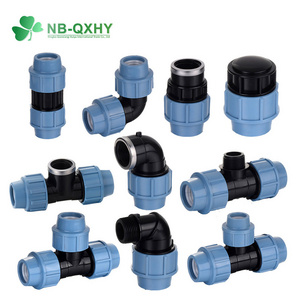 OEM PP Plastic Elbow Tee Polypropylene Compression Fittings