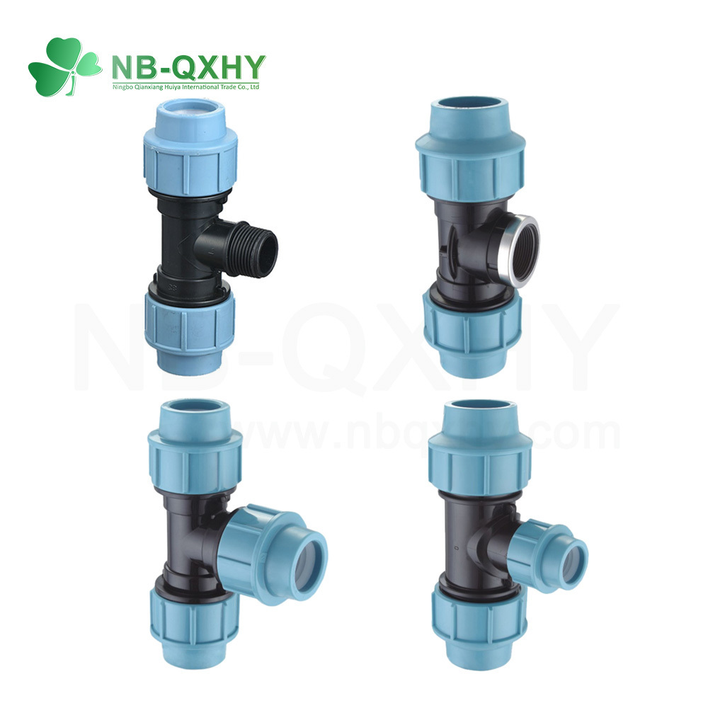 OEM PP Plastic Elbow Tee Polypropylene Compression Fittings