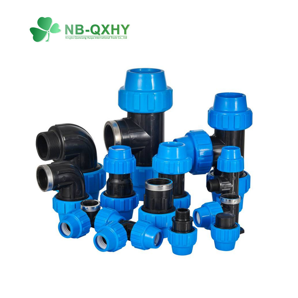 OEM PP Plastic Elbow Tee Polypropylene Compression Fittings