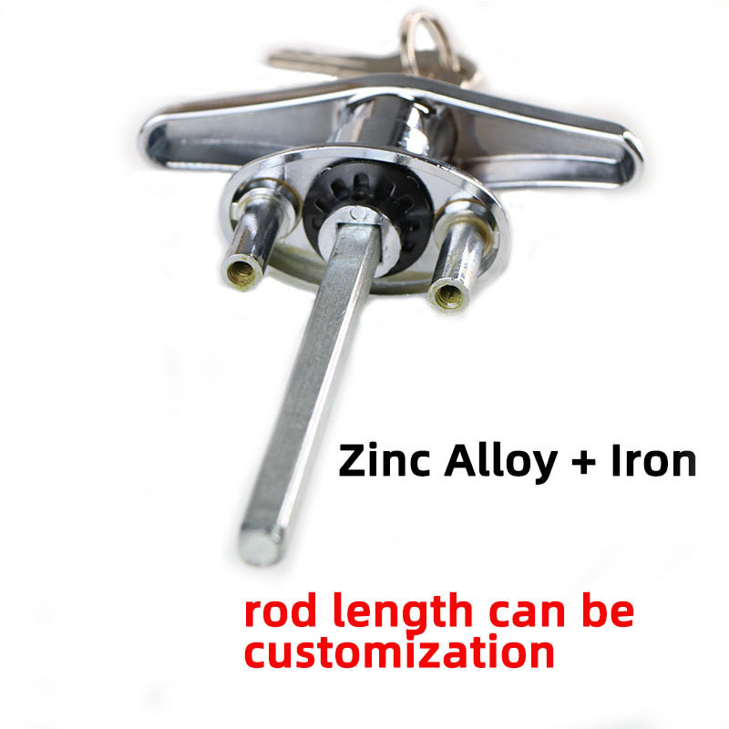 customization silver 104mm  Canopy Replacement  T handle garage roller door lock with 2 keys