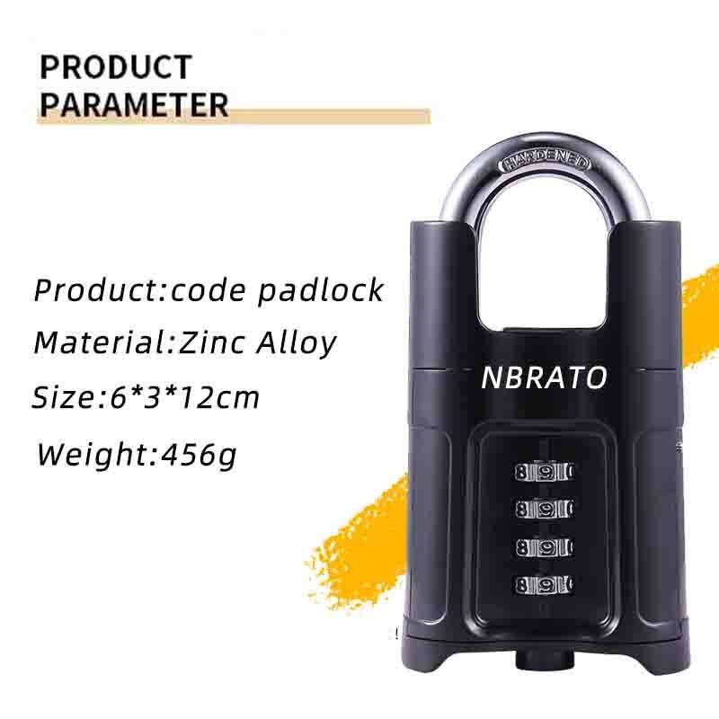 heavy duty high security outdoor warehouse zinc alloy resettable combination number anti cut digital code padlock