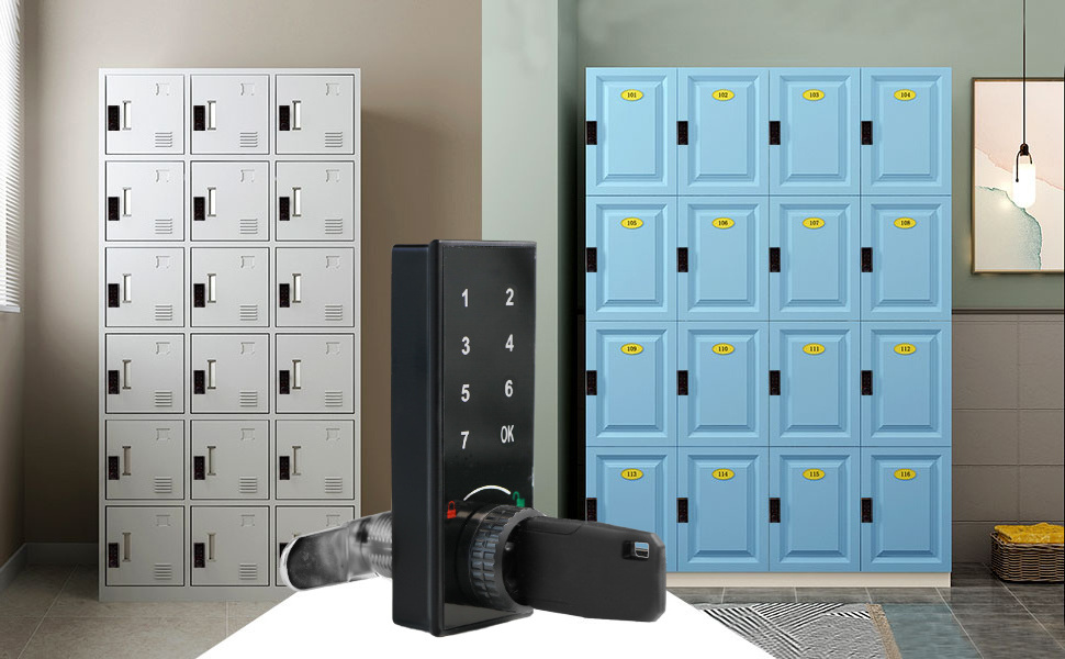 Office gym furniture Electronic password Digital Cabinet gym locker smart lock with Master Keys