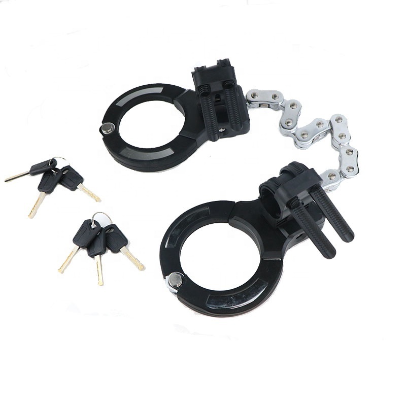 handschellenschloss Hardened Steel Silicone Coated Handcuff Shape Heavy Duty bicycle  Motorcycle E Scooter Lock