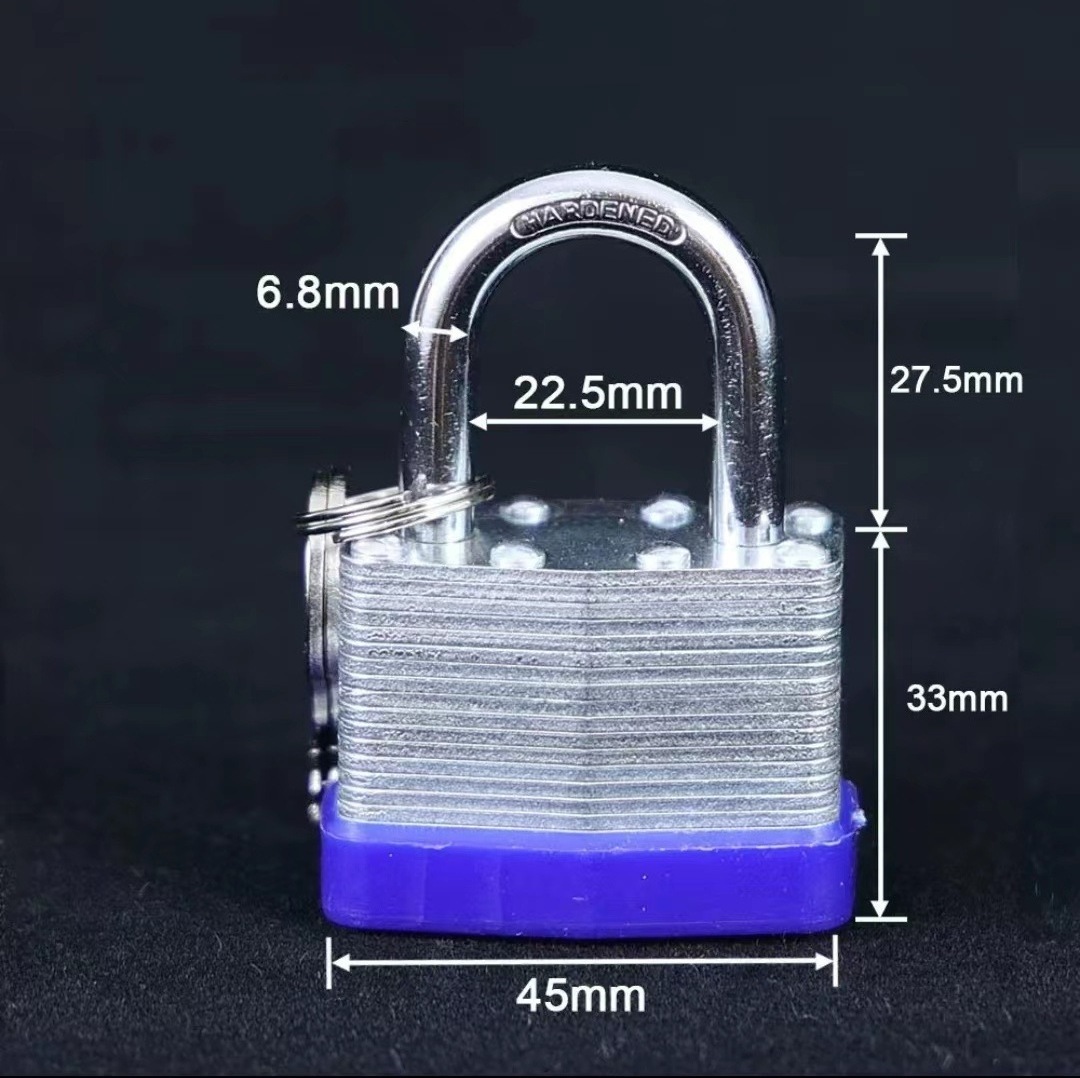 OEM Hardened Steel 45mm 50mm 65mm Safety Outdoor Safety Laminated keys Combination Padlock