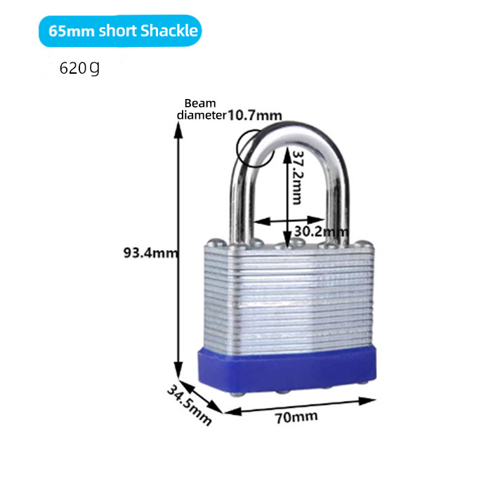 OEM Hardened Steel 45mm 50mm 65mm Safety Outdoor Safety Laminated keys Combination Padlock