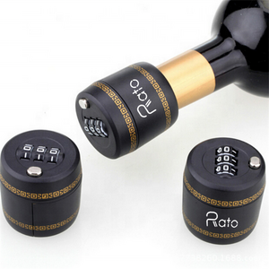 Hot sale ABS wine stopper digital lock 3 Password Code wine Combination bottle Lock