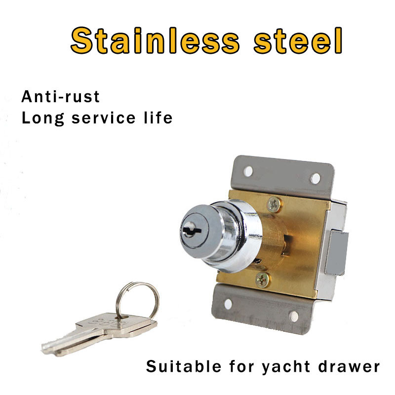 Camper Caravan Zinc Alloy cabinet 2 keys Drawer RV Yachts Push Button Lock for motorhome rv yacht