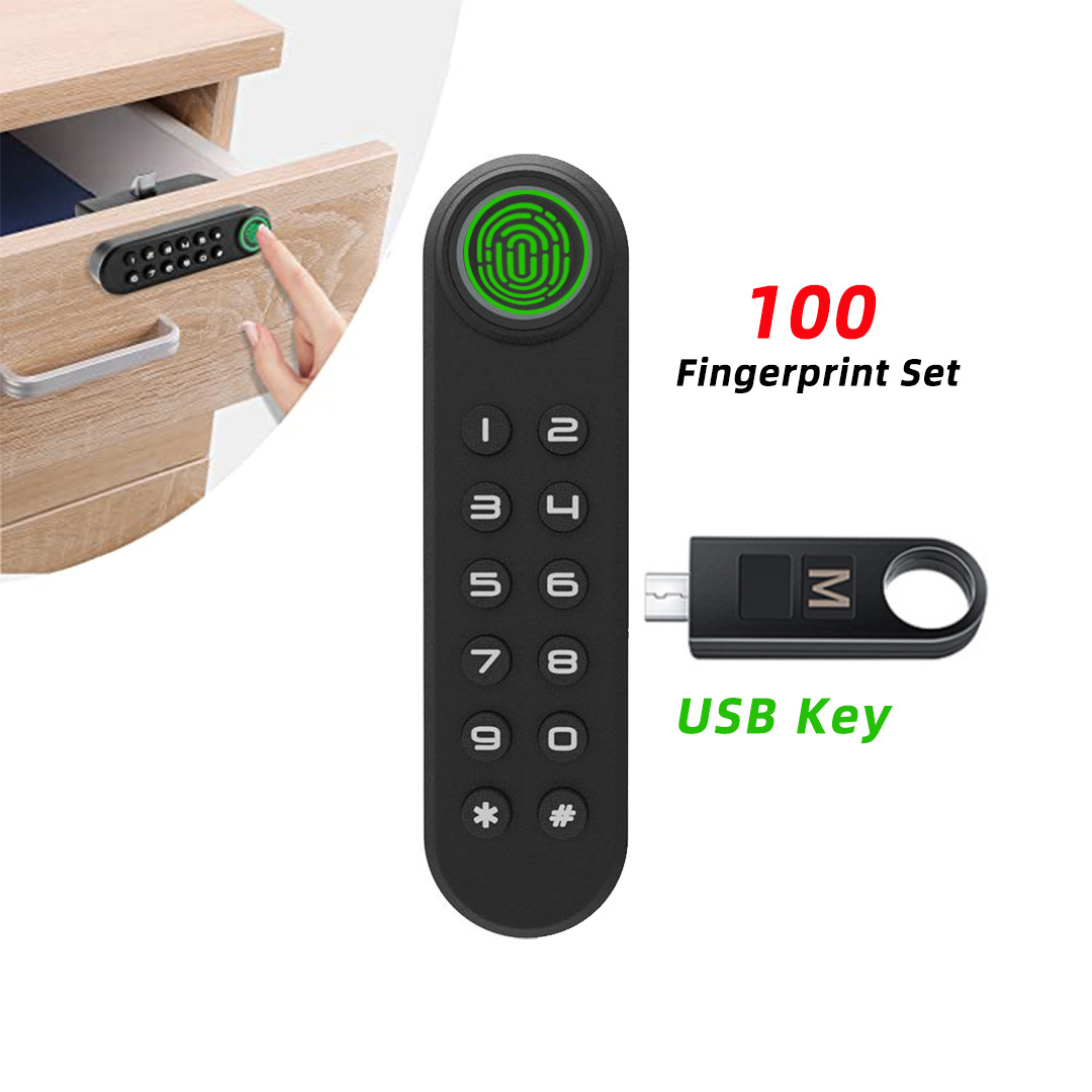 Safety Intelligent Zinc Alloy Keyless 10 digital Biometric Fingerprint Passcode Electronic Furniture Locker Door Lock