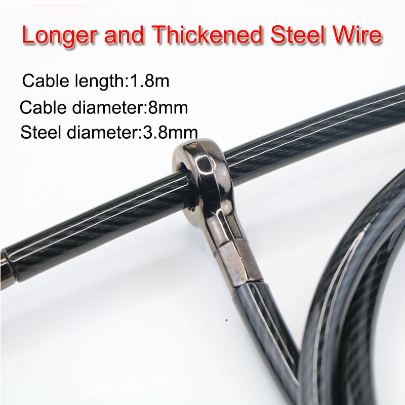 Hot selling Anti-thift 1.8m thick steel  4 digital combination cable bike motorcycle helmet lock