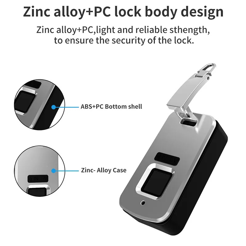 anti-thieft suitcase Embedded Bag fingerprint Handbag biometric briefcase lock for Hand bag and Luggage