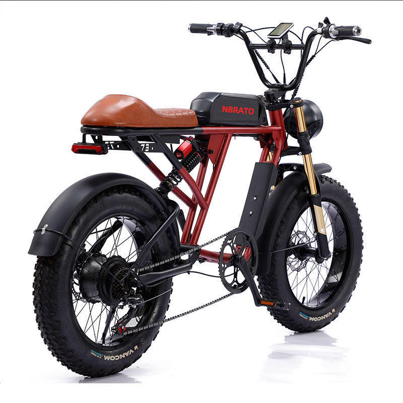 2024 new retro vintage super Electric Hybrid Bike 73 fat tire 20 inch 1500W ebike 48V 13AH/26AH long range e bike