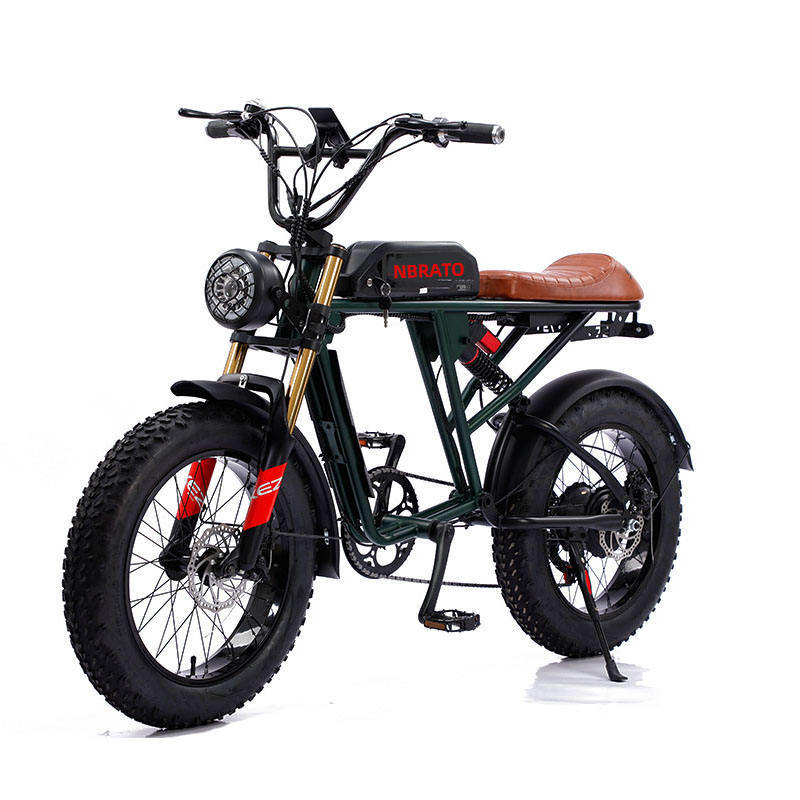 2024 new retro vintage super Electric Hybrid Bike 73 fat tire 20 inch 1500W ebike 48V 13AH/26AH long range e bike