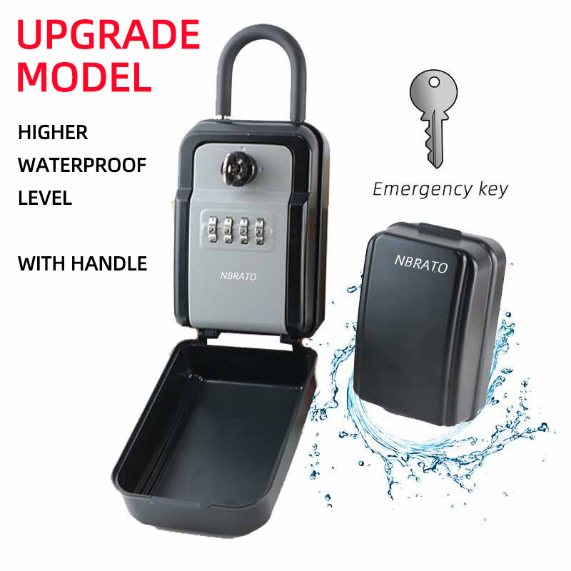 Apartment hotel realtor waterproof wall mounted master Spare key safe combination key storage lock box for outside