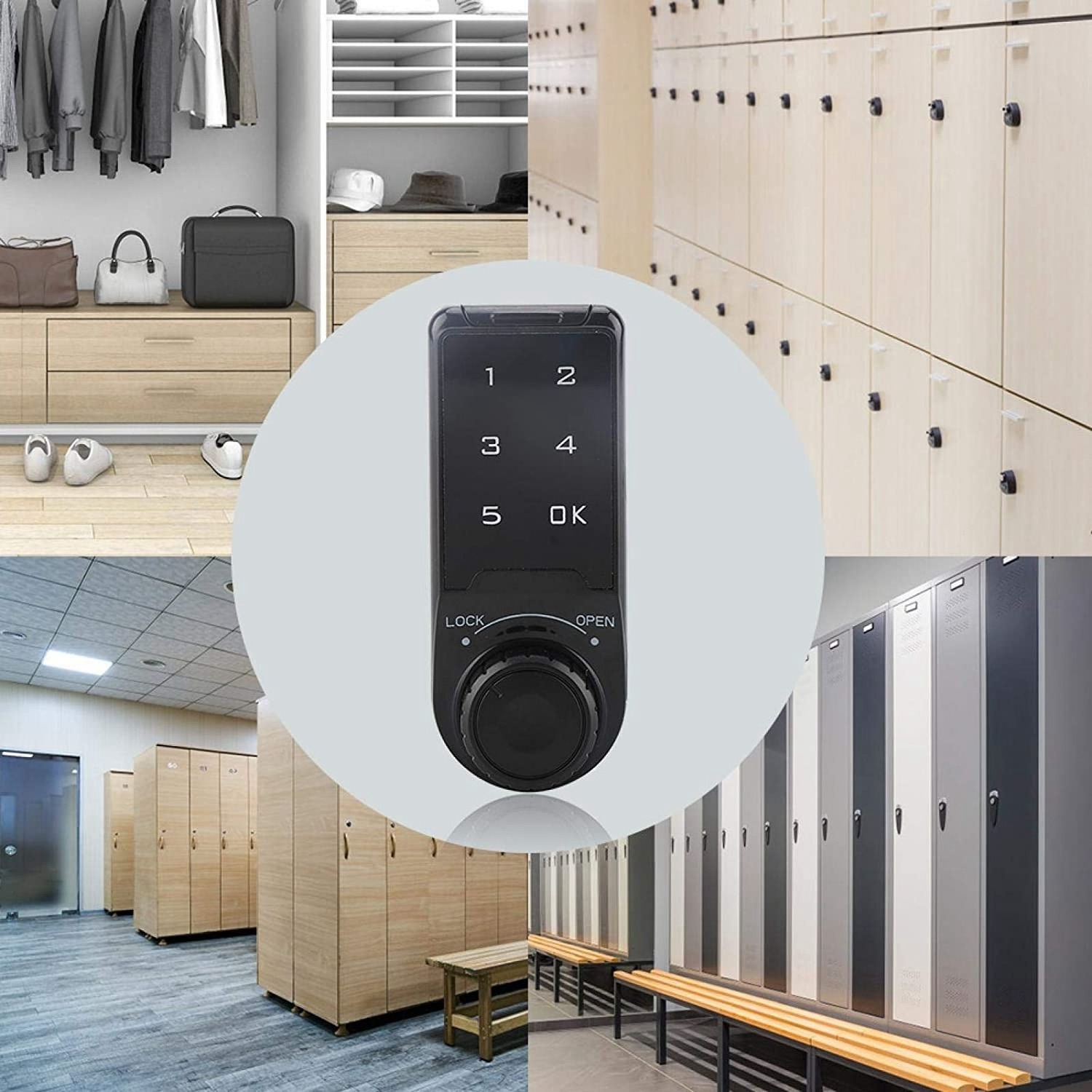 Public gym Touch Keypad 5 numbers password closet Keyless Smart drawer locker Electronic Cabinet digital Cam Lock