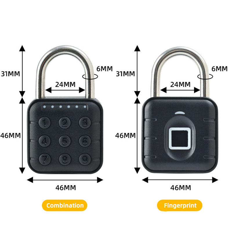 cadenas empreinte digitale waterproof  finger print electronic combination digit smart fingerprint padlock for gym locker