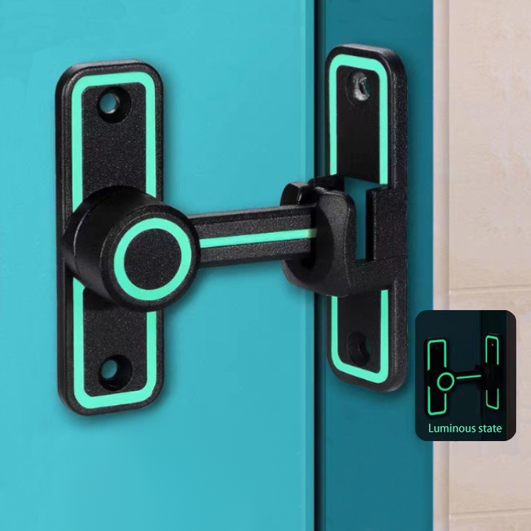 toilet slide door night light 90  Degree reinforcement lock security barn door latch lock For Sliding Wooden Doors