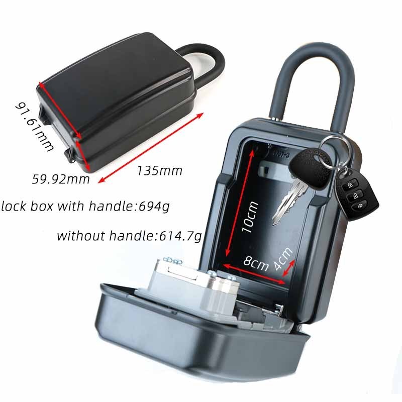 outdoor wall amount waterproof metal lockbox safe key lock box with emergency key for house key