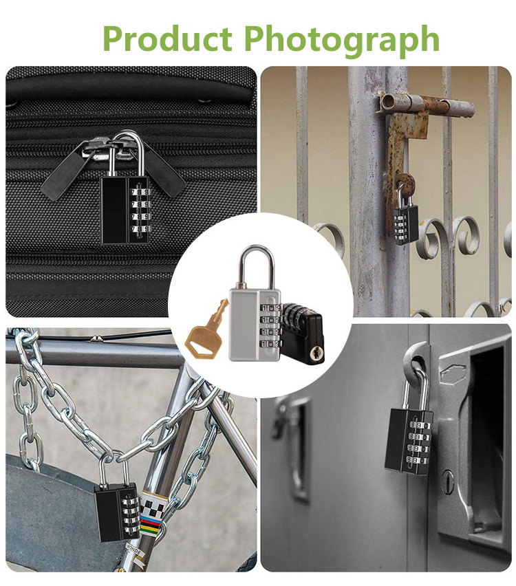 High Quality Digital zinc alloy number combination code padlock for gym locker with master key