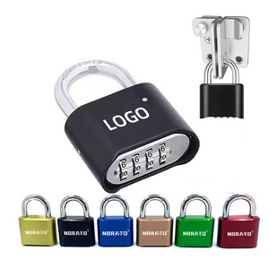 outdoor warehouse  locker code colorful waterproof zinc alloy 4 digit number combination padlock