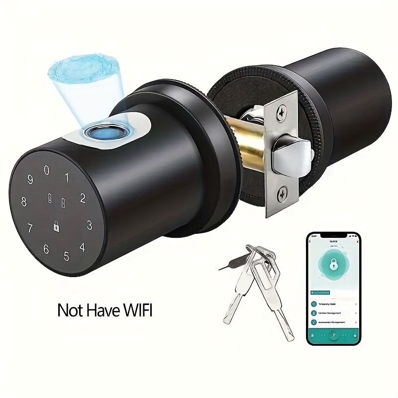 Fingerprint Door Lock Keyless Entry Door Lock Smart Door Knob With Passcode Smart App Fingerprint And Keys