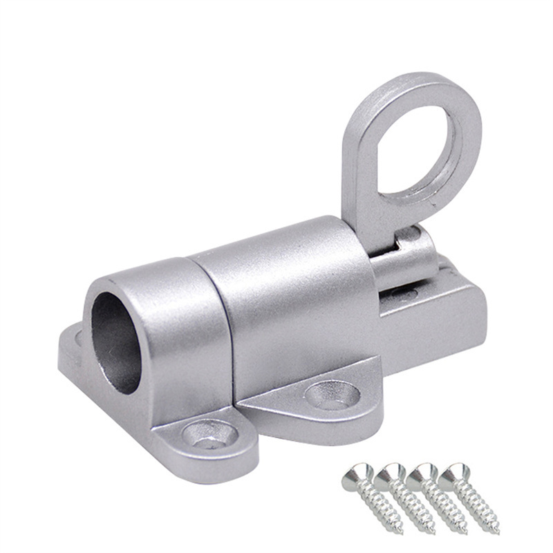 Spring Loaded Gate Security Pull Ring Spring Bounce Door Bolt Automatic window door Latch Bolt