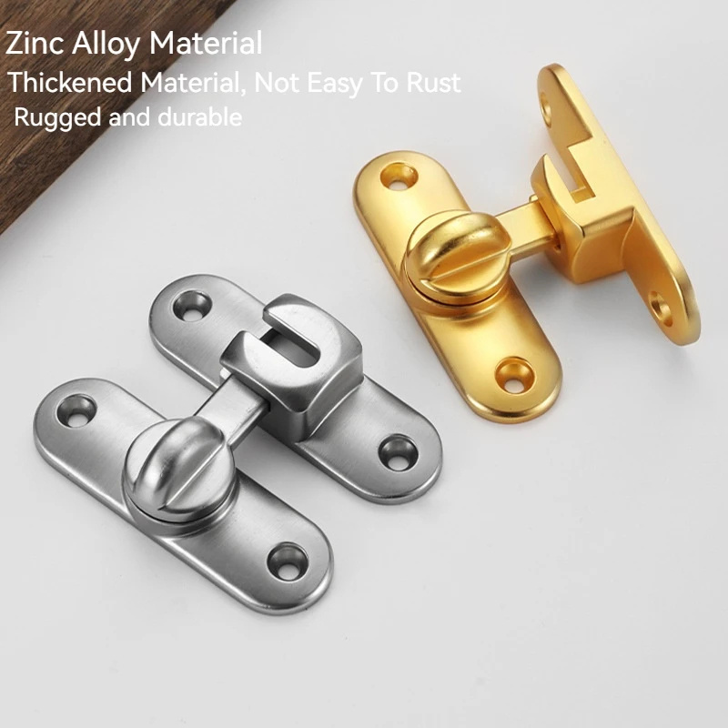 90/180 degree Home Hotel Guard Hasp Buckle Hidden Safety Security Square Door bolt Latch