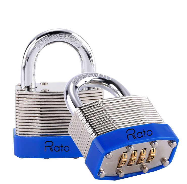 Hardened Steel Safety 4 Digit Outdoor Safety Laminated Combination Padlock