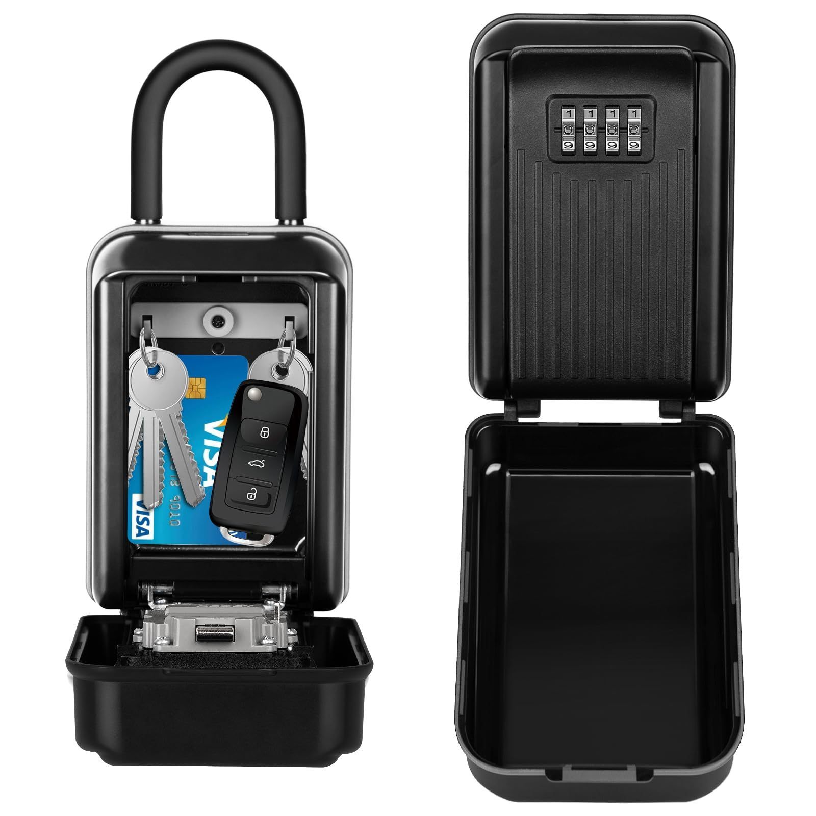 Large Capacity Waterproof 4 Digit  Resettable metal combination safe metal key lock box for wall mounted