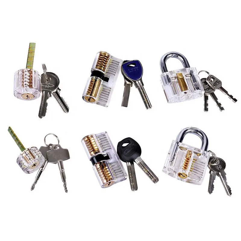 Hot sale l Locksmith Transparent Practice Lock training Skill  AB Picking set lock