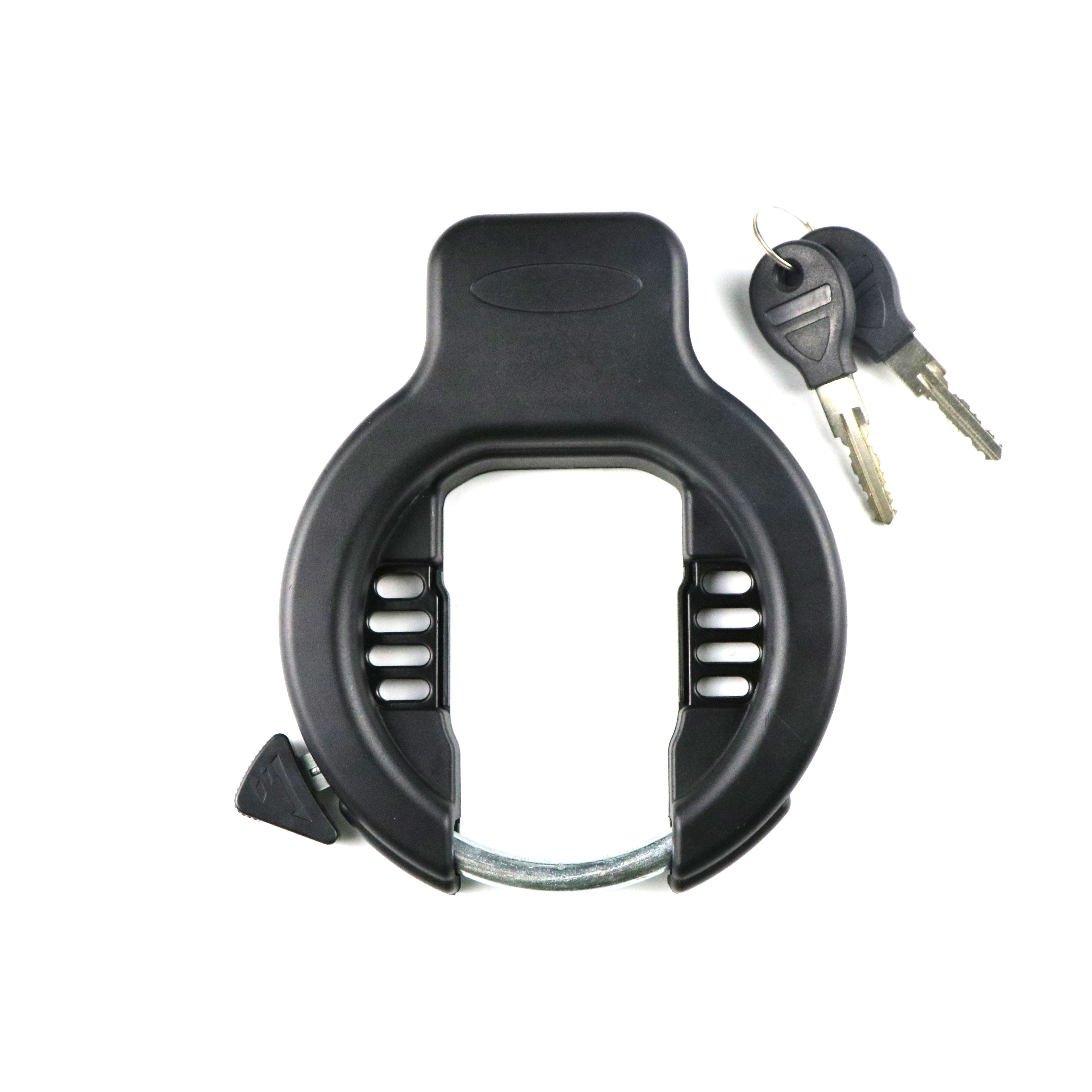 Ring type totally enclosed steel pipe with two keys bike sharing and cycling Ring frame lock