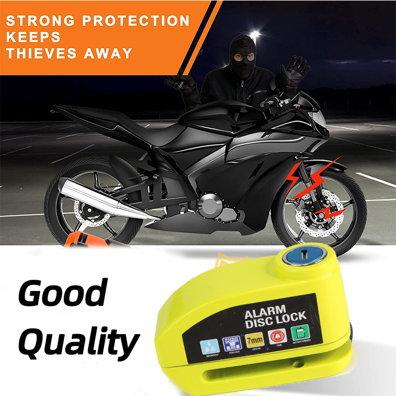 4 colors Small Anti Theft 100db Security  anti theft alarm bike Bicycle alarm disc lock with 2 keys for bike