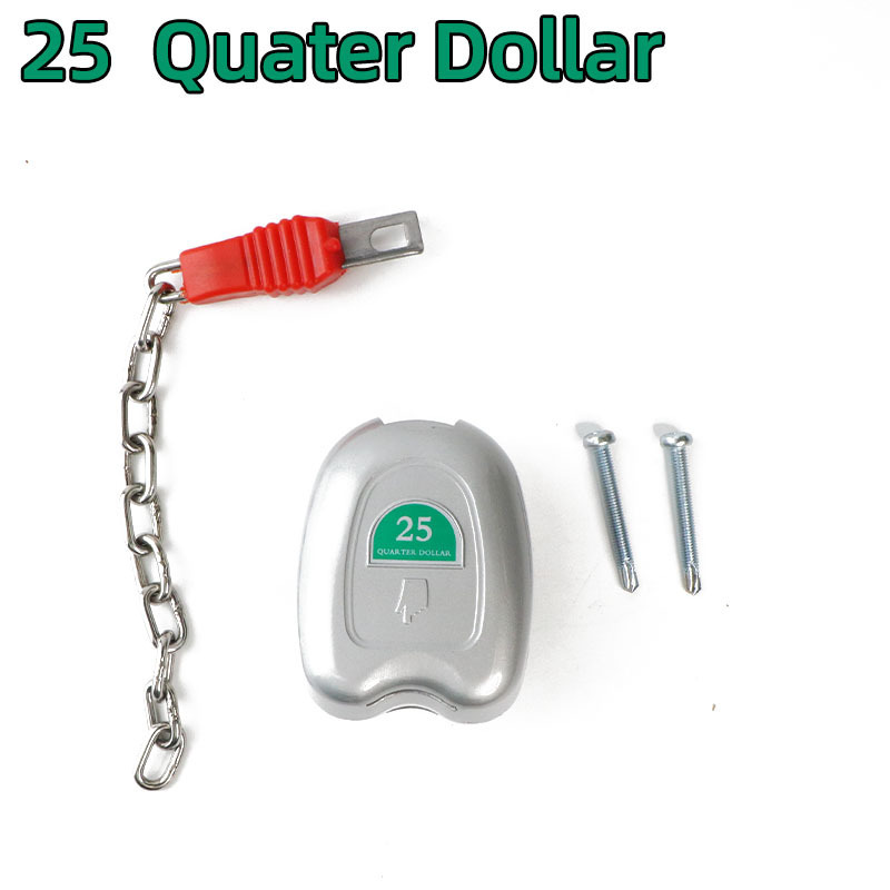 us dollar Europe coin AUD other country coin operated trolley supermarket cart shopping cart coin lock