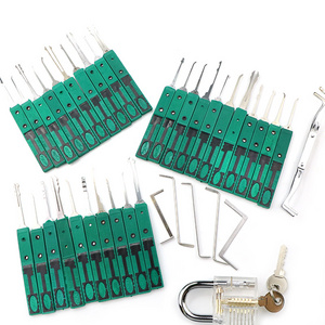 lock pick set locksmith tool  38 pieces transparent padlock diyift lock pick set