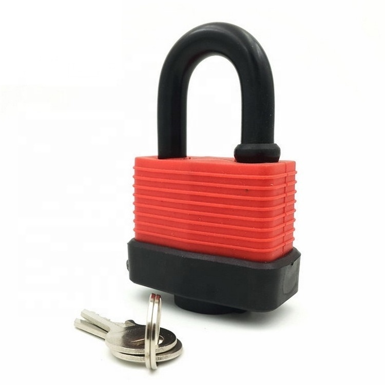 Multilayer Iron Rubber sheathed Waterproof Laminated Padlock for Warehouse Door