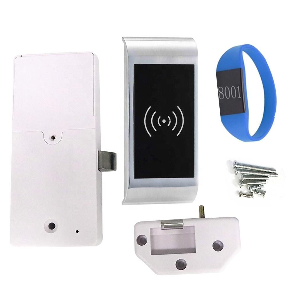 Hot sale Gym Spa Smart Zinc Alloy Magnetic Panel Latch Electronic Locker electric Card RFID drawer Cabinet Lock