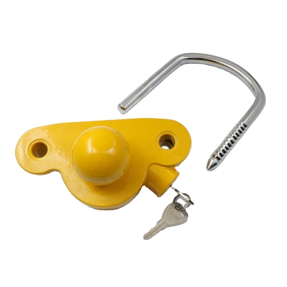 Yellow Cast Alloy Caravan Security Universal Trailer Coupling Tow Ball Hitch Lock