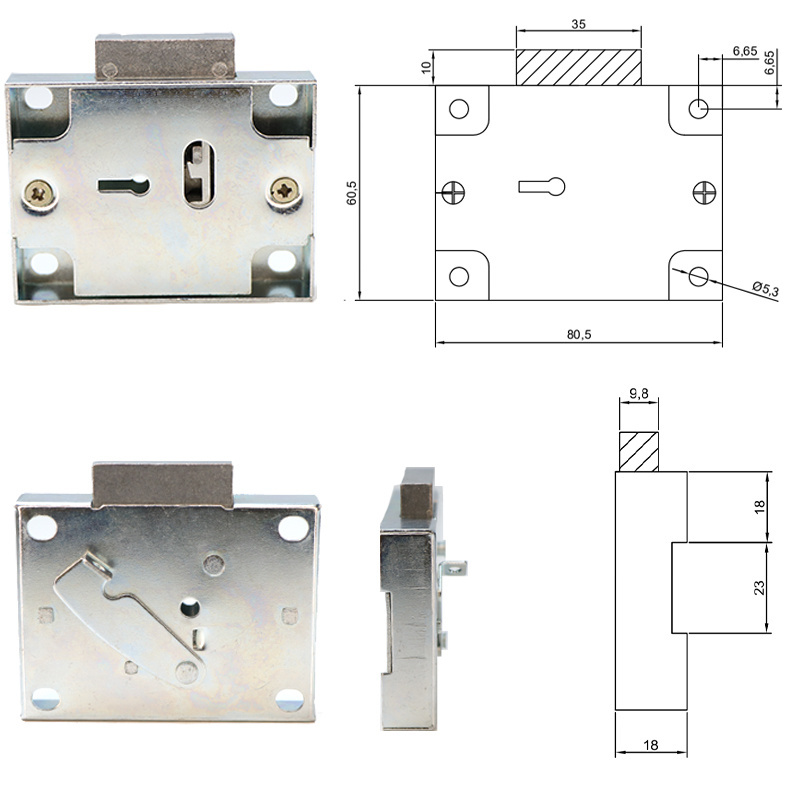 RCL-005 Mechanical Mailbox 7 lever safe key deposit box lock