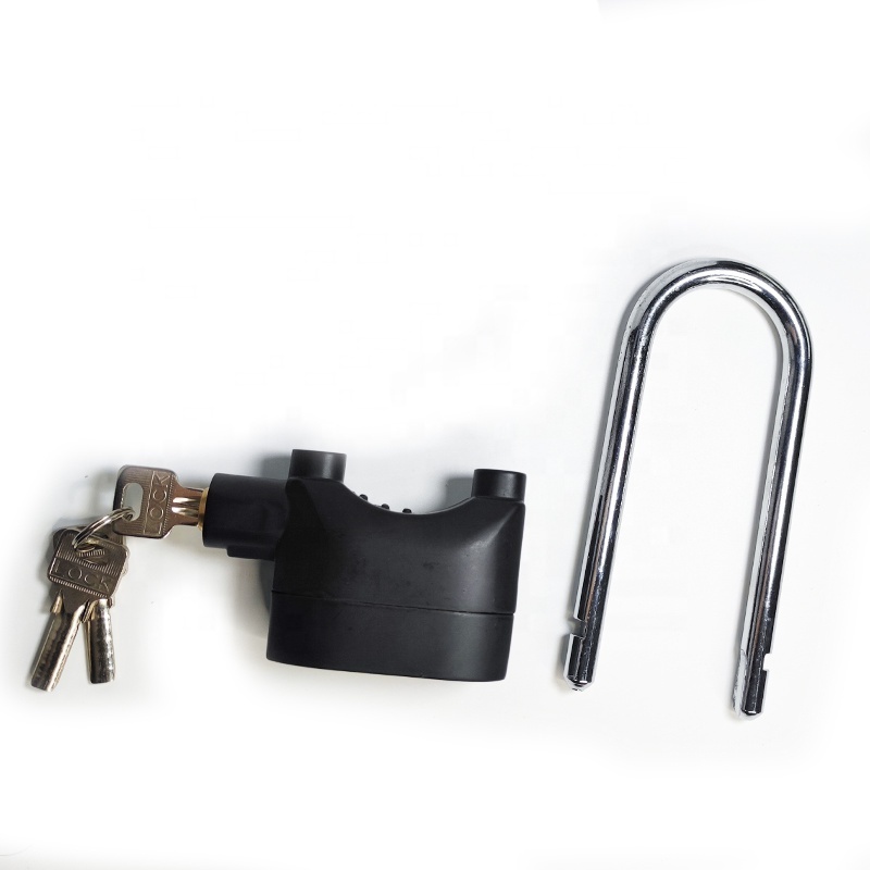 Heavy Duty Anti-theft 110 db Aluminum Alloy keyed alike Long Shackle Alarm Padlock