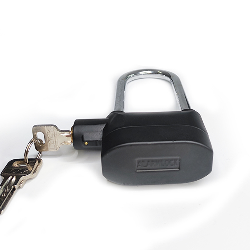 Heavy Duty Anti-theft 110 db Aluminum Alloy keyed alike Long Shackle Alarm Padlock