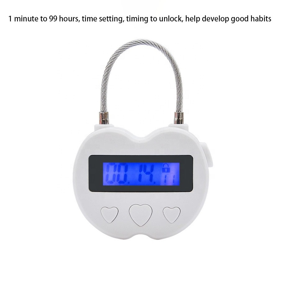 USB Rechargeable Time Timer Alarming Padlock 99 hours max multifunctional timing paflock