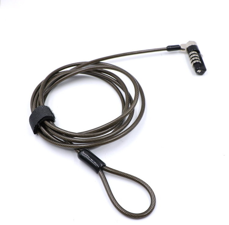 Wholesale Zinc Alloy Anti-Theft Security lock 1.8m computer cable combination 4 Digital Wedge Laptop Lock