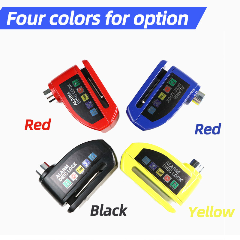 4 colors Small Anti Theft 100db Security  anti theft alarm bike Bicycle alarm disc lock with 2 keys for bike