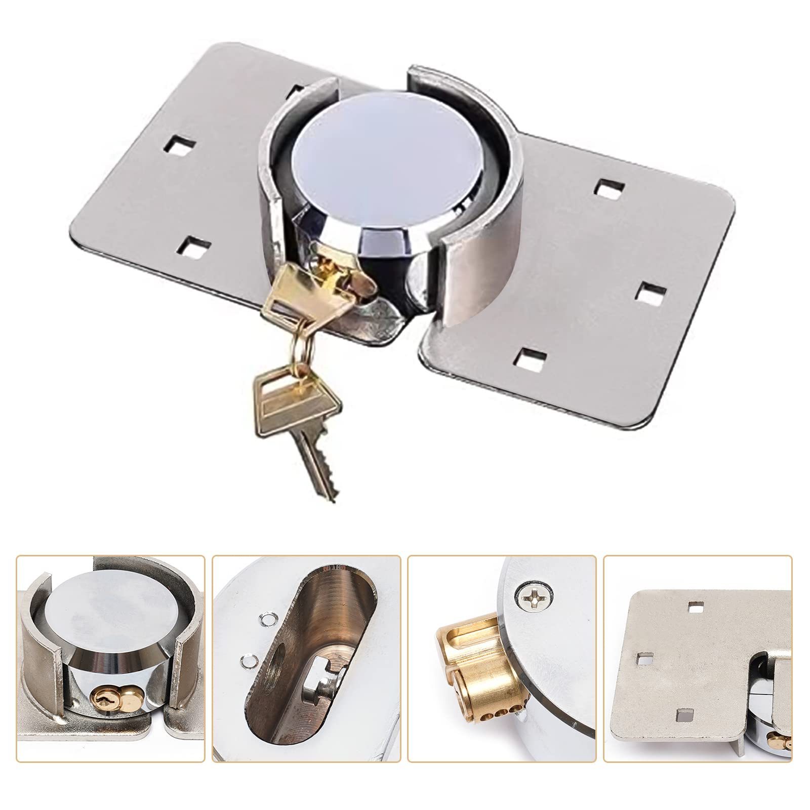 73mm Garage Door Safety cargo van Hockey Reinforced Hidden Shackle Lock Puck Trailer Padlock for Trailer Door